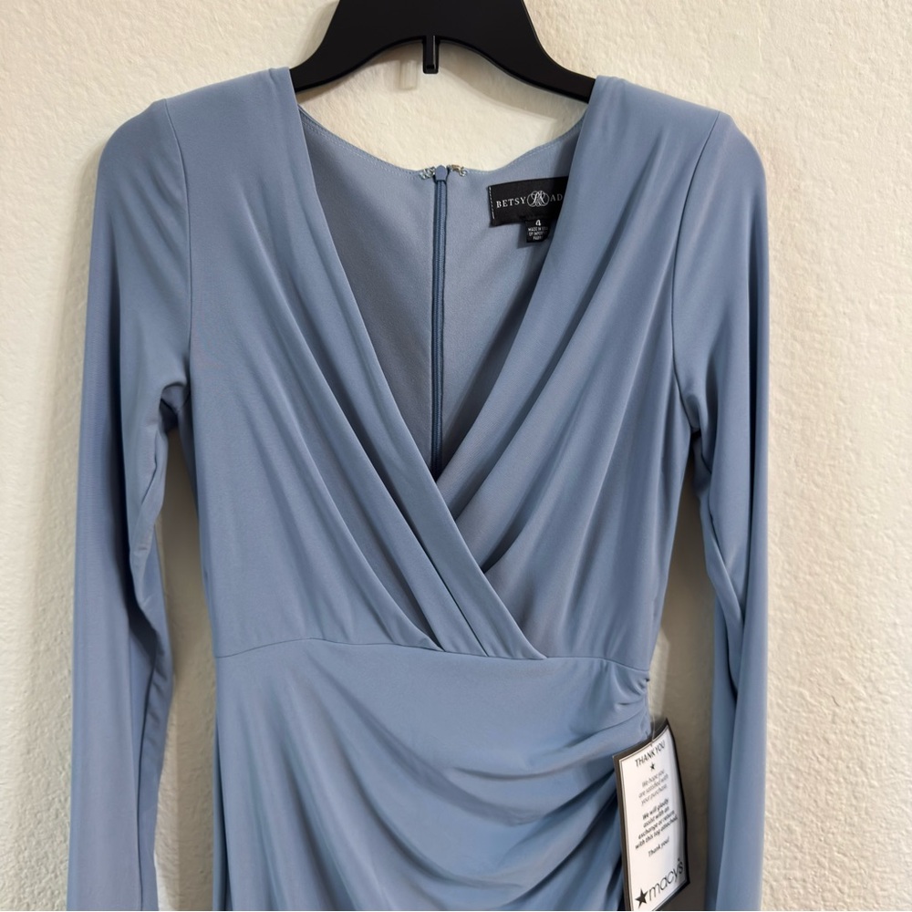 Betsy & Adam Long Blue Dress – Size 4 – New - Picture 3 of 10